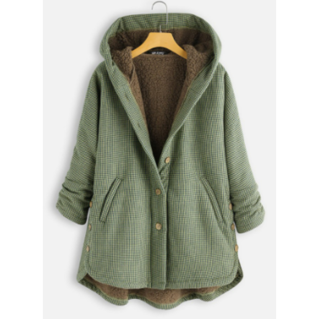 Damen Bequeme Kapuzen Jacke Warme