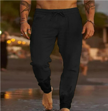 Herren Lässige Kordelzug Hose Bequeme