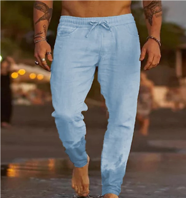 Herren Lässige Kordelzug Hose Bequeme