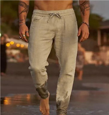Herren Lässige Kordelzug Hose Bequeme