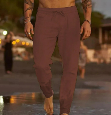 Herren Lässige Kordelzug Hose Bequeme