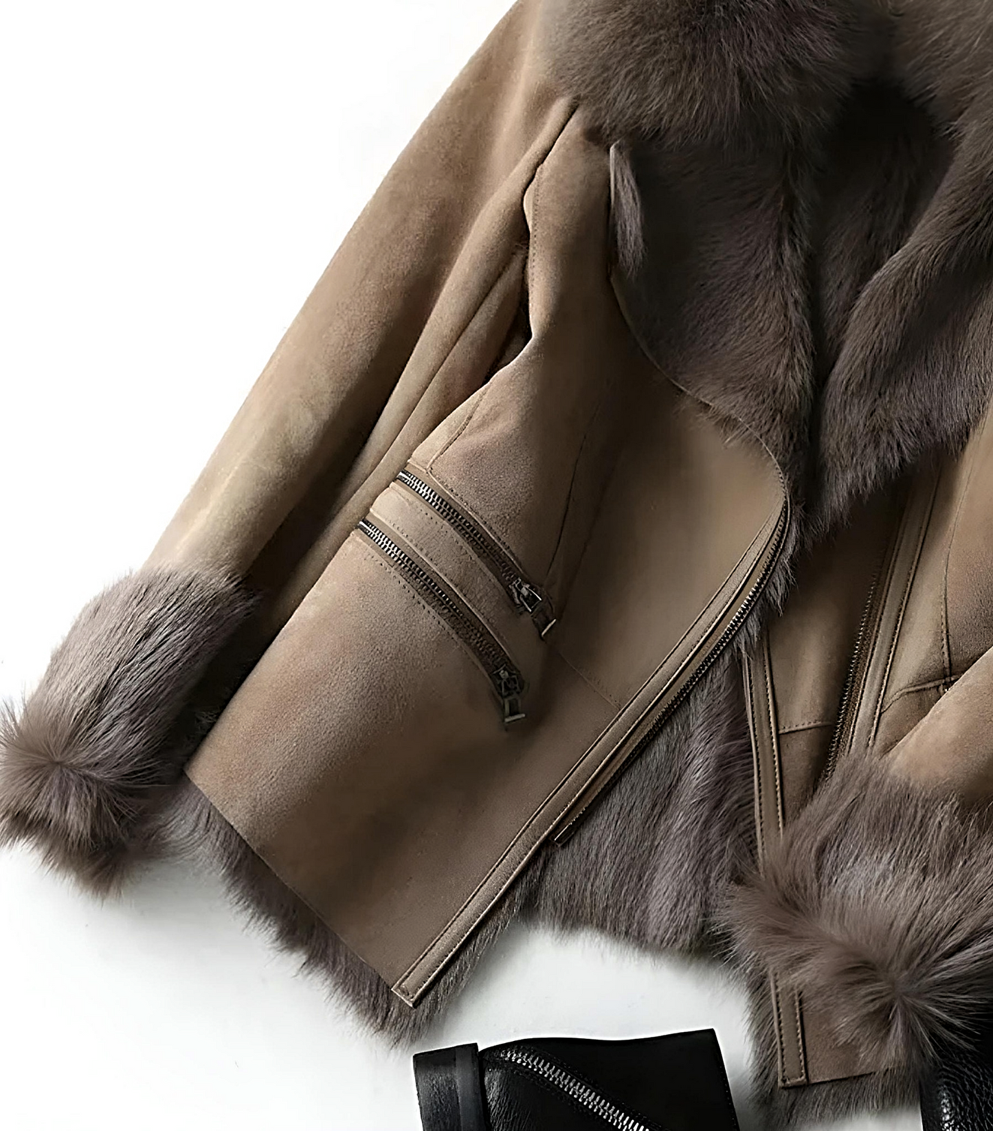 Bélle – Braune Wildlederjacke für Damen – Warm & Stilvoll