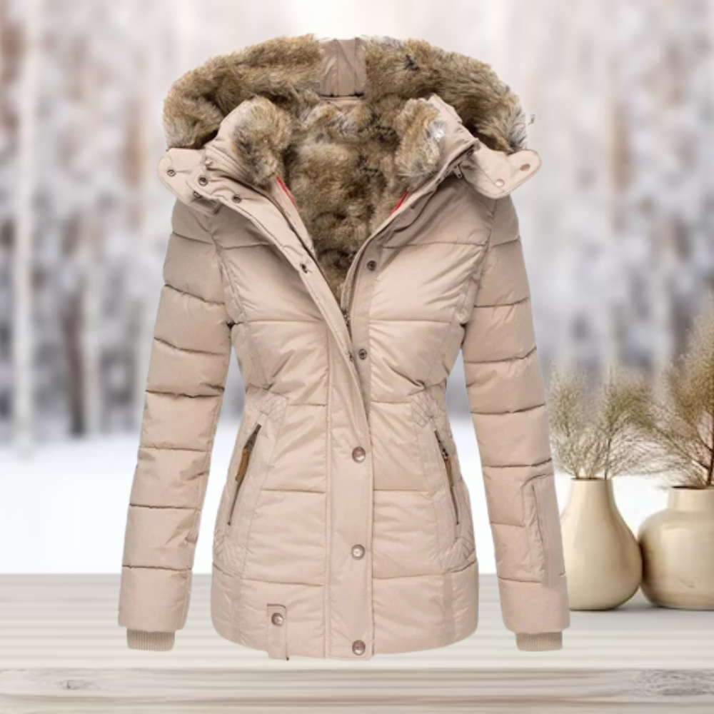 Eula – Winter Pelzjacke mit Kapuze – Wärme & Stil
