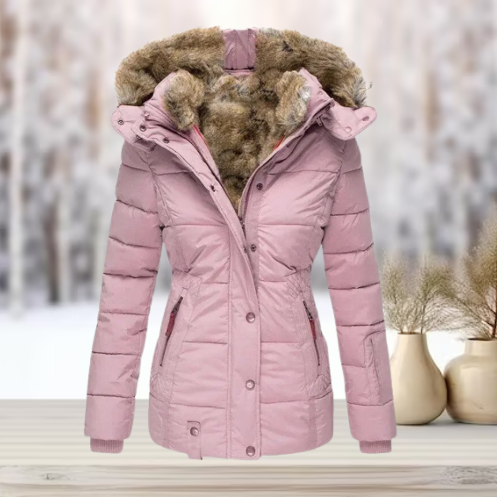 Eula – Winter Pelzjacke mit Kapuze – Wärme & Stil