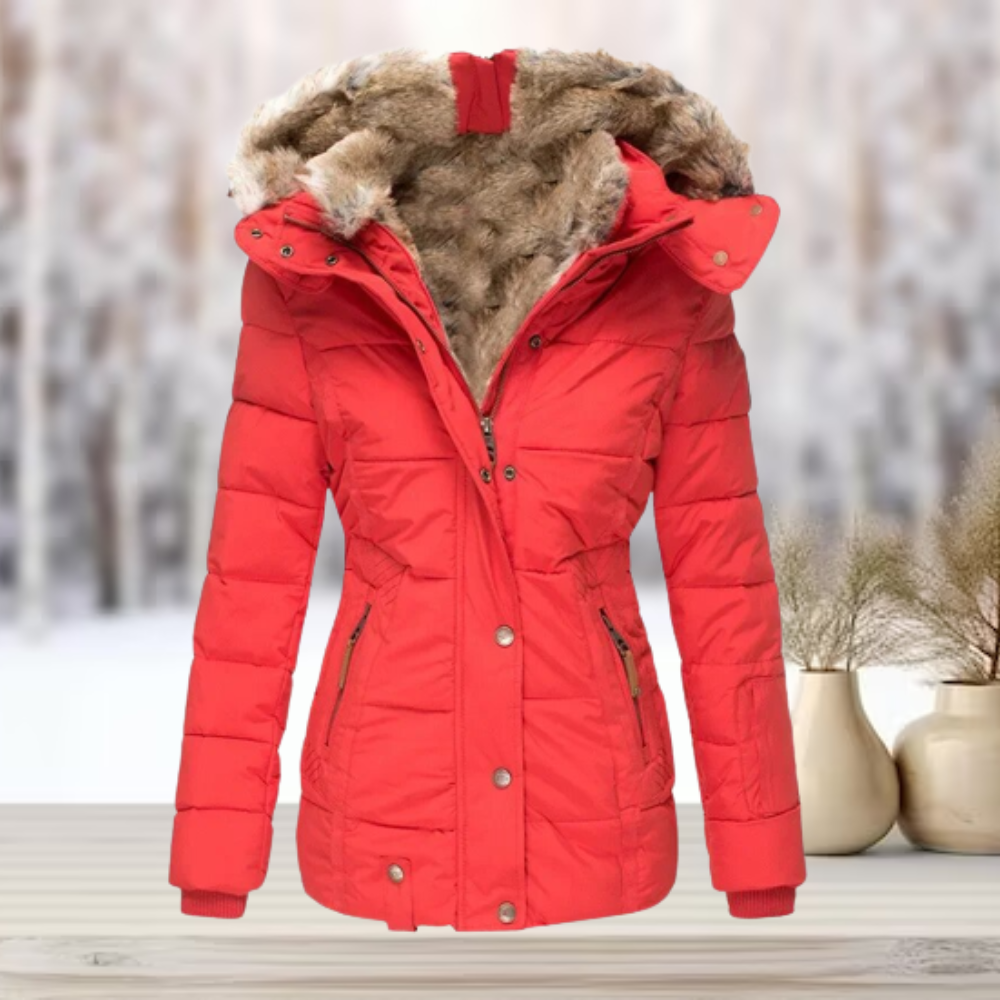 Eula – Winter Pelzjacke mit Kapuze – Wärme & Stil