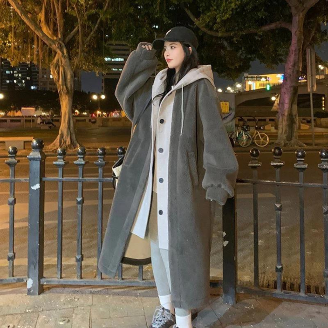 Damen Winter Kapuze Jacke Lange