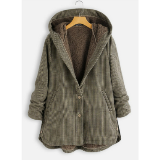 Damen Bequeme Kapuzen Jacke Warme