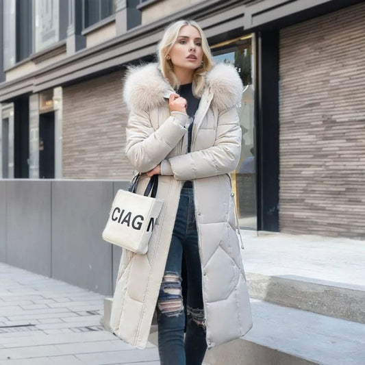 Damen Winter Parka Jacke Lange