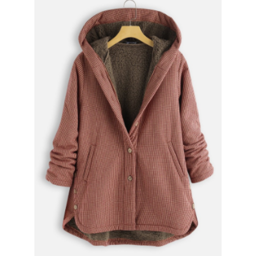 Damen Bequeme Kapuzen Jacke Warme