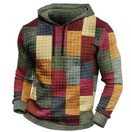 Patchwork-Design Pullover für Herren
