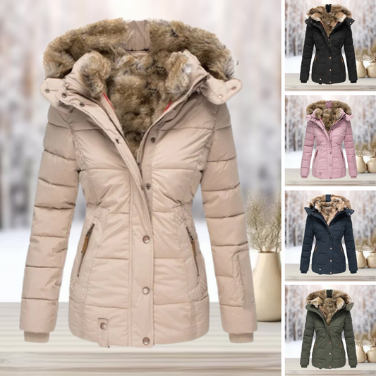Eula – Winter Pelzjacke mit Kapuze – Wärme & Stil