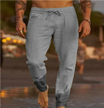 Herren Lässige Kordelzug Hose  Bequeme