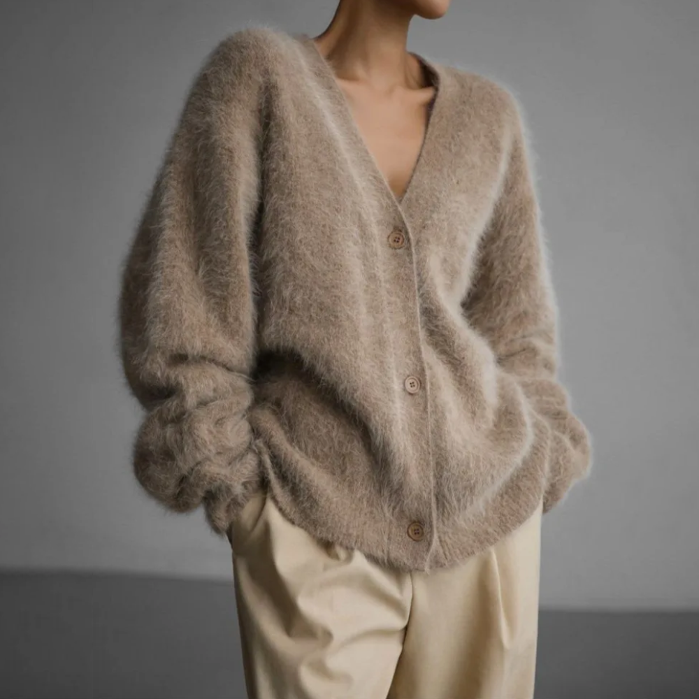 Laura Kaschmir Couture Luxuriöse Strickjacke mit zeitlosem Chic