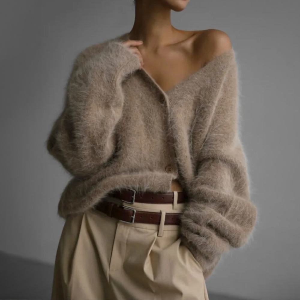 Laura Kaschmir Couture Luxuriöse Strickjacke mit zeitlosem Chic
