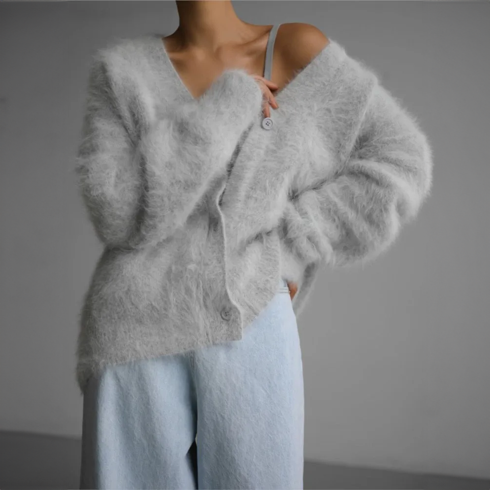 Laura Kaschmir Couture Luxuriöse Strickjacke mit zeitlosem Chic