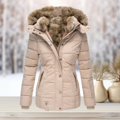Eula – Winter Pelzjacke mit Kapuze – Wärme & Stil