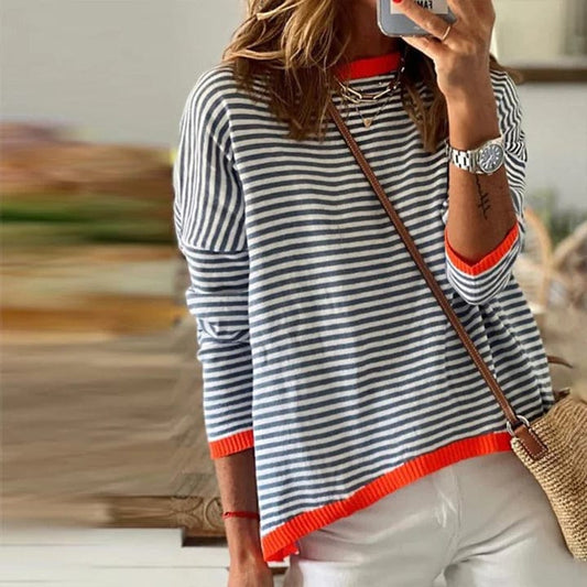 Lina - Gestreifter Pullover für Damen - Gemütlich & Stylisch
