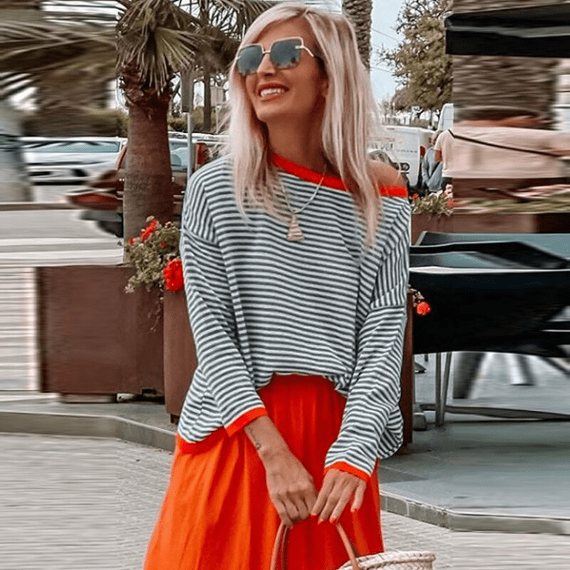 Lina - Gestreifter Pullover für Damen - Gemütlich & Stylisch