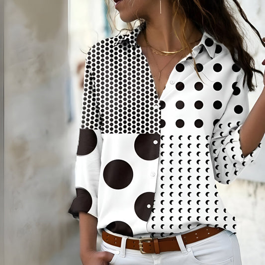 Krissy - Lässig gemusterte Bluse für Frauen - Bequem & Trendy
